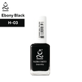 Haleema Cosmetics Nail Polish – Ebony Black (H-03)