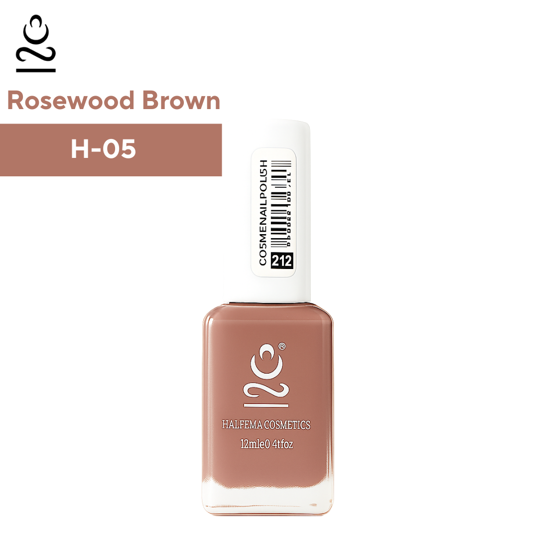 Haleema Cosmetics Nail Polish – Rosewood Brown (H-05)